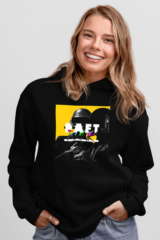 Daft Punk Siyah Unisex Hoodie