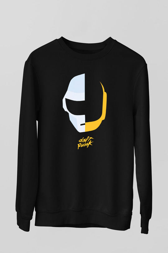 Daft Punk Siyah Unisex Sweatshirt
