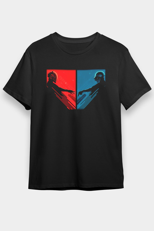 Daft Punk Siyah Unisex Tişört T-Shirt - TişörtFabrikası