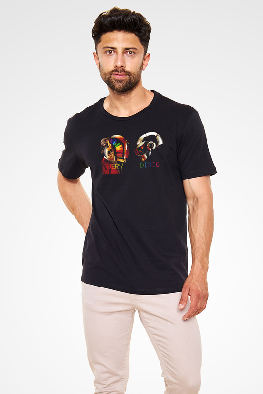 Daft Punk Siyah Unisex Tişört T-Shirt - TişörtFabrikası