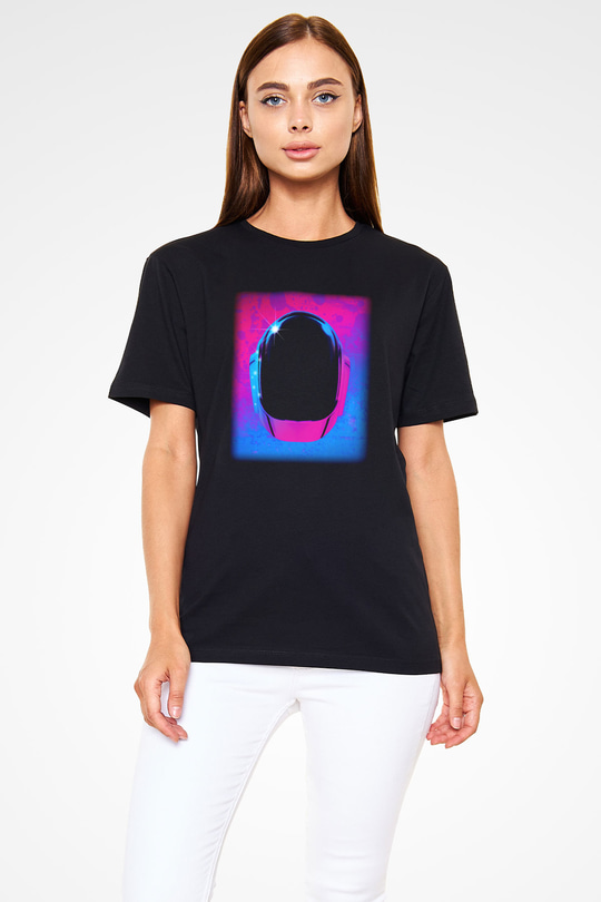 Daft Punk Siyah Unisex Tişört T-Shirt - TişörtFabrikası