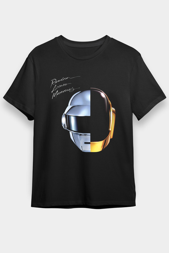 Daft Punk Siyah Unisex Tişört T-Shirt - TişörtFabrikası