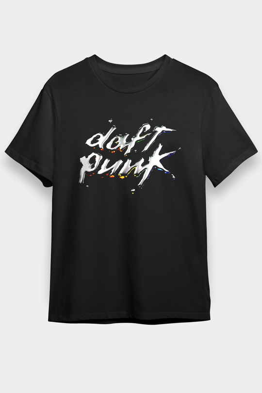 Daft Punk Siyah Unisex Tişört T-Shirt - TişörtFabrikası