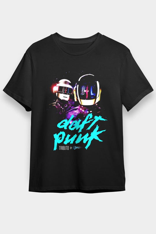 Daft Punk Siyah Unisex Tişört T-Shirt - TişörtFabrikası