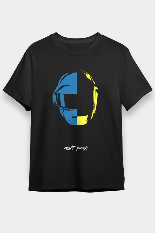 Daft Punk Siyah Unisex Tişört T-Shirt - TişörtFabrikası