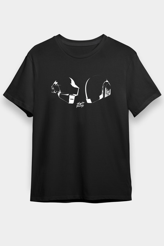 Daft Punk Siyah Unisex Tişört T-Shirt - TişörtFabrikası