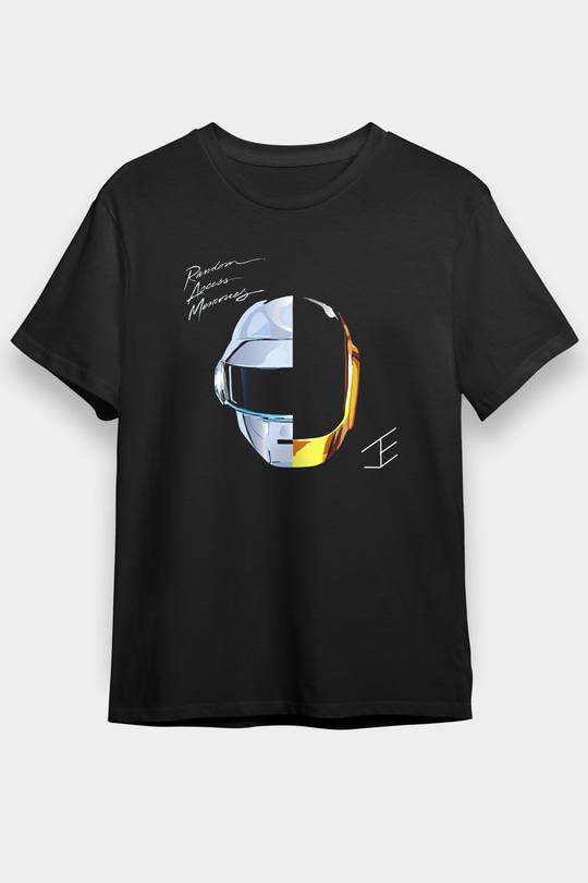 Daft Punk Siyah Unisex Tişört T-Shirt - TişörtFabrikası