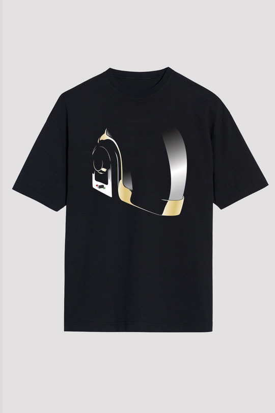 Daft Punk Siyah Oversize Tişört Oversize T-shirt - TişörtFabrikası
