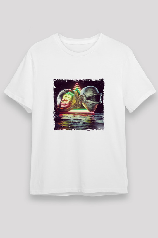 Daft PunkBaskılı Beyaz Tişört