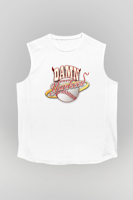 Damn Yankees Beyaz Unisex Kolsuz Tişört
