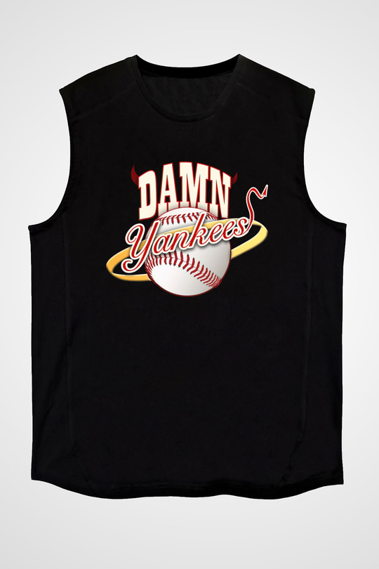 Damn Yankees Siyah Unisex Kolsuz Tişört