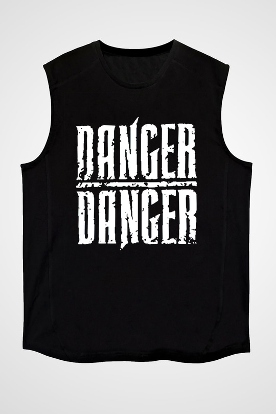 Danger Danger Siyah Unisex Kolsuz Tişört