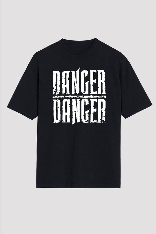Danger Danger Siyah Oversize Tişört Oversize T-shirt - TişörtFabrikası