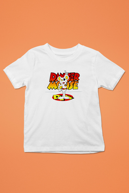 Danger Mouse Beyaz Unisex Çocuk Tişört