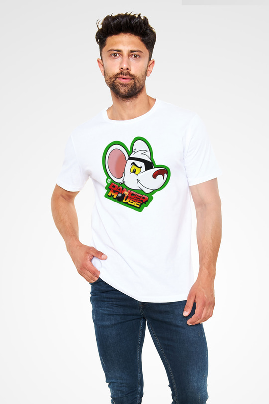 Danger Mouse Beyaz Unisex Tişört T-Shirt