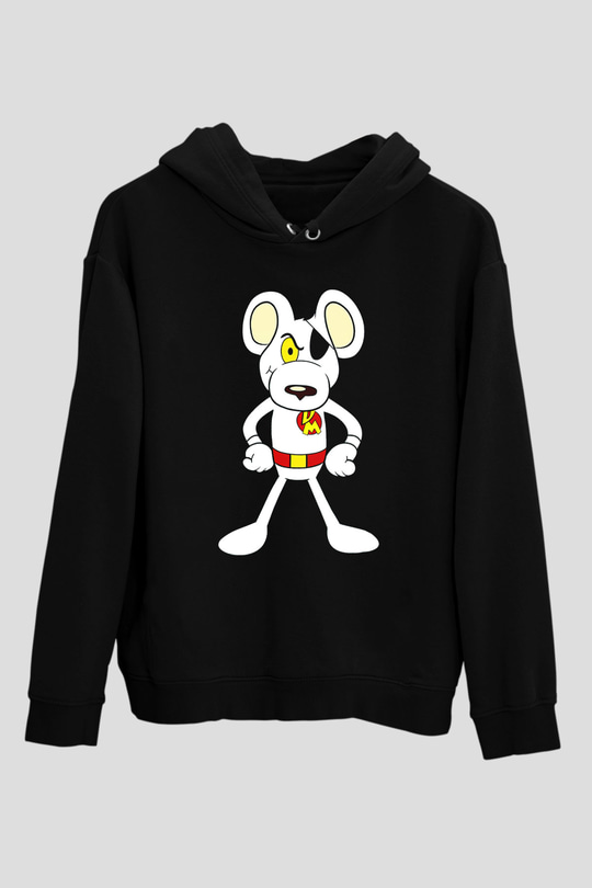 Danger Mouse Siyah Unisex Hoodie
