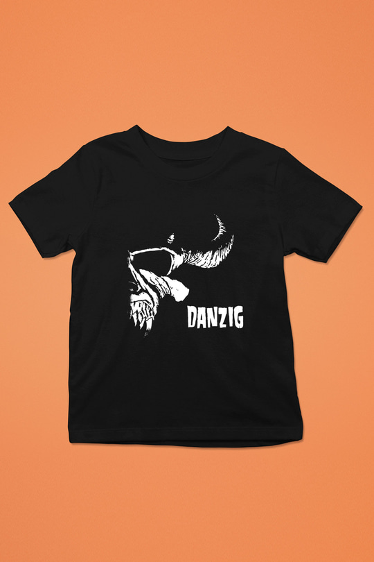 Danzig Baskılı Unisex Siyah Çocuk Tişört