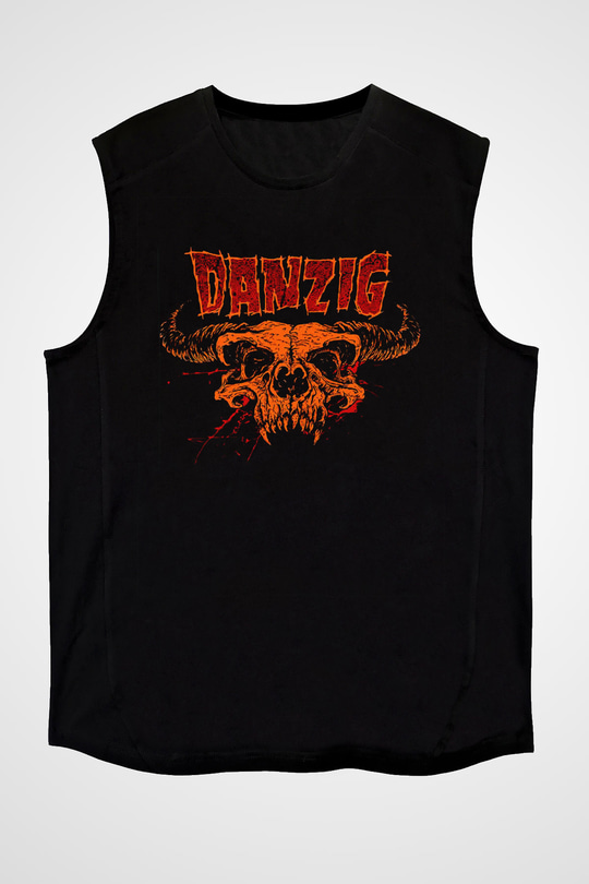 Danzig Siyah Unisex Kolsuz Tişört