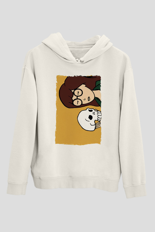 Daria Beyaz Unisex Hoodie