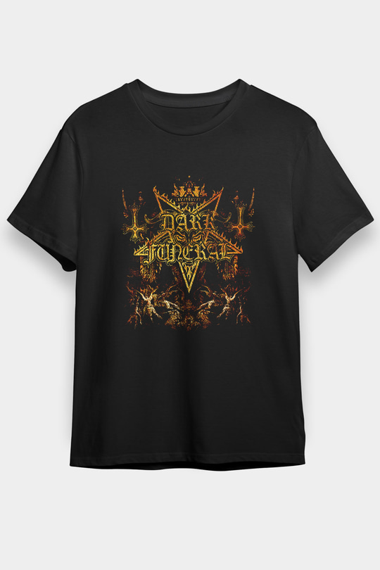 Dark Funeral Baskılı Unisex Siyah Tişört - Tshirt