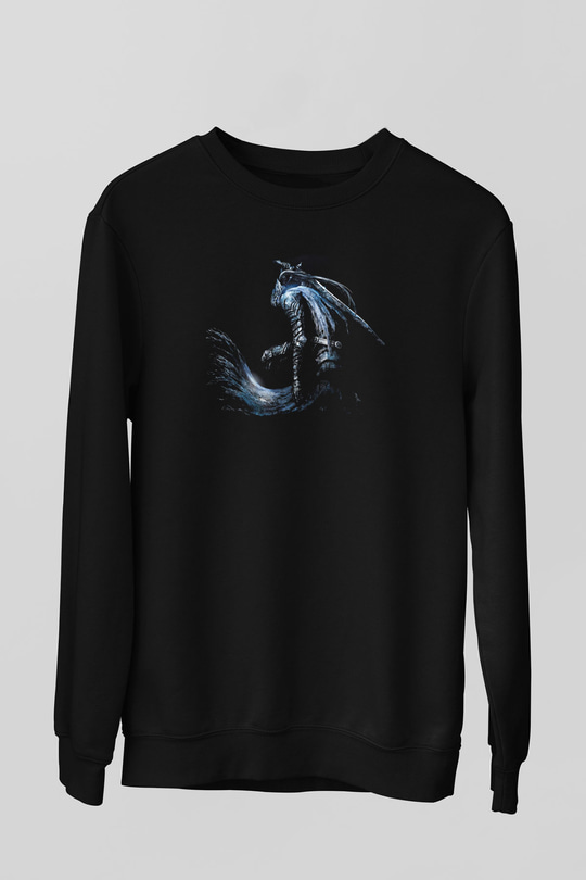 Dark Souls Baskılı Unisex Siyah Sweatshirt