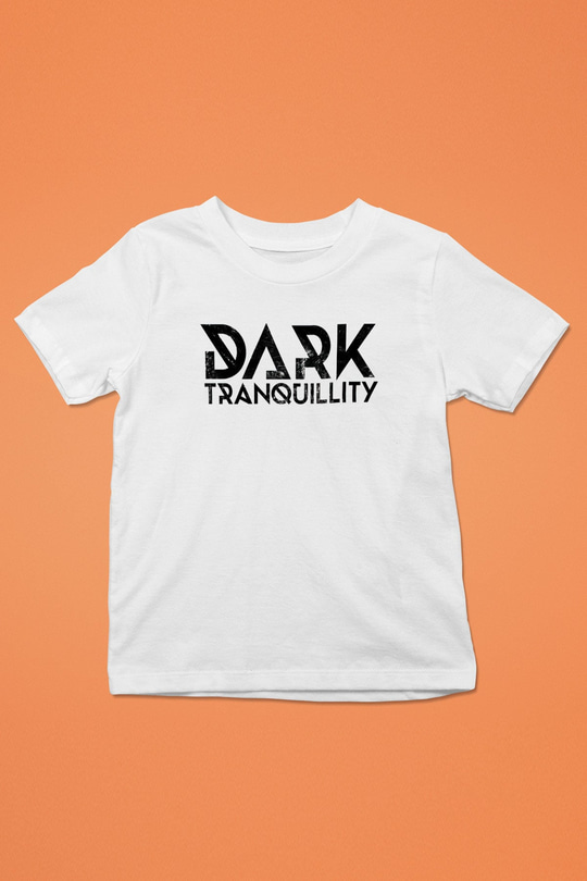 Dark Tranquillity Baskılı Beyaz Unisex Çocuk Tişört