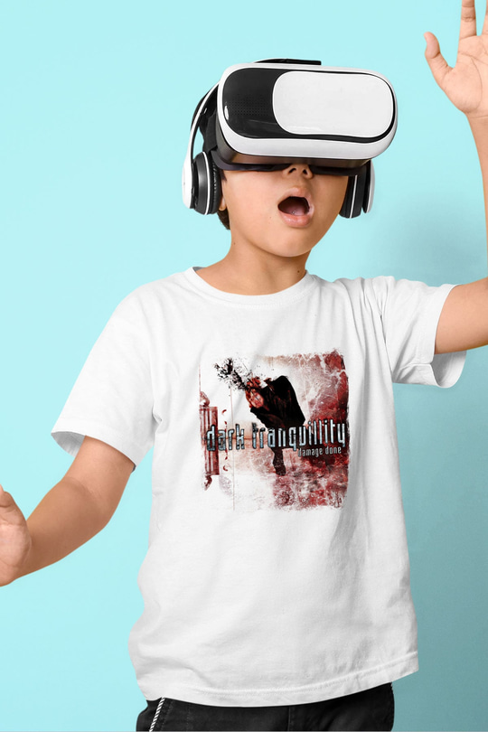 Dark Tranquillity Baskılı Unisex Beyaz Çocuk Tişört
