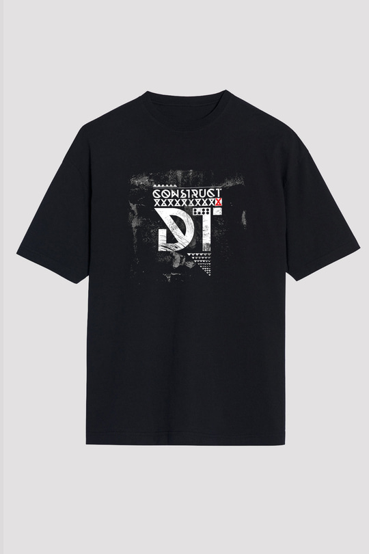 Dark Tranquillity Baskılı Unisex Siyah Oversize Tişört