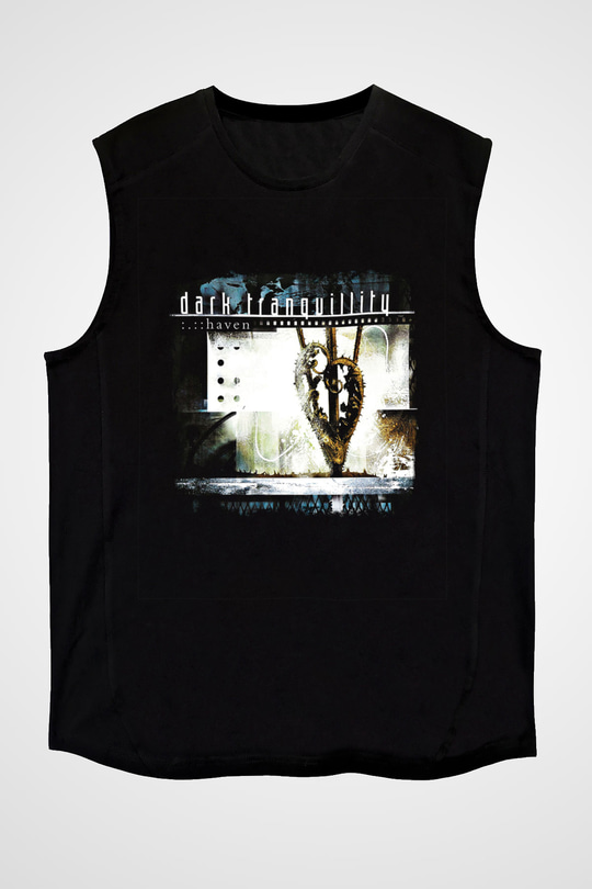 Dark Tranquillity Baskılı Unisex Siyah Kolsuz Tişört