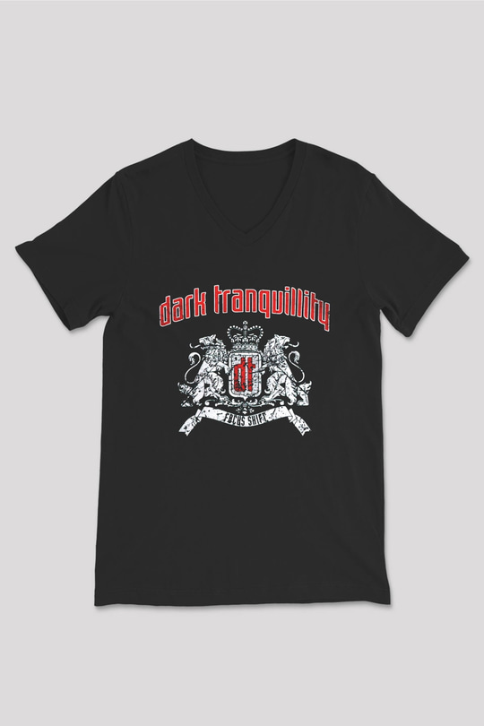 Dark Tranquillity Siyah Unisex V Yaka Tişört T-Shirt
