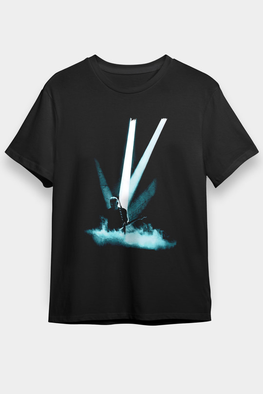 David Gilmour Baskılı Unisex Siyah Tişört - Tshirt