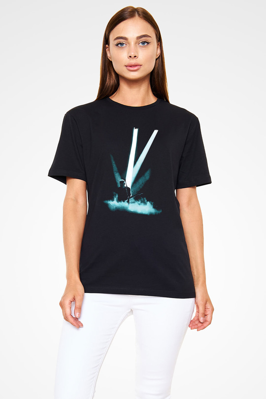 David Gilmour Baskılı Unisex Siyah Tişört - Tshirt