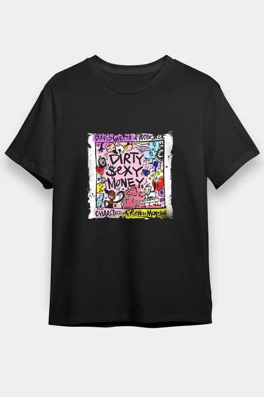 David Guetta Baskılı Unisex Siyah Tişört