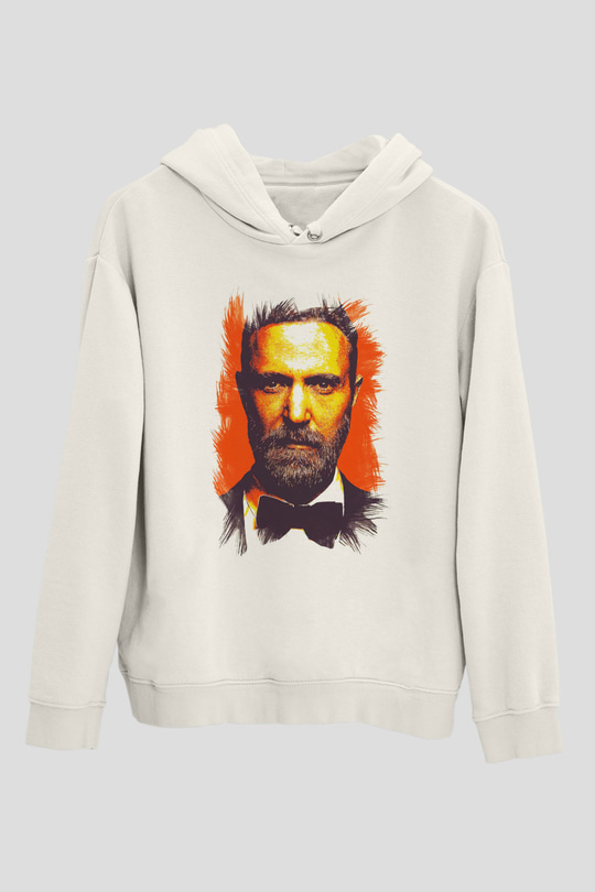 David Guetta Beyaz Unisex Kapüşonlu Sweatshirt