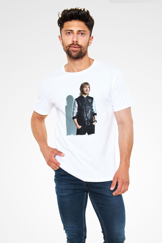 David Guetta Beyaz Unisex Tişört T-Shirt - TişörtFabrikası