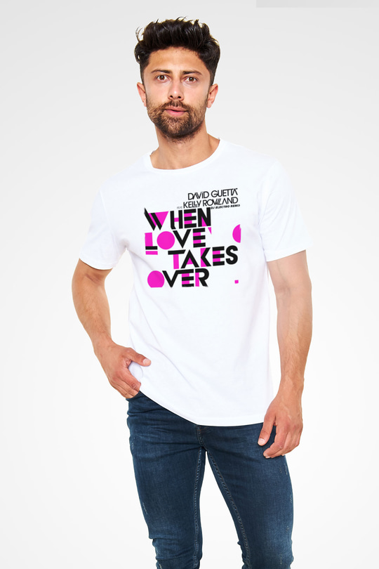 David Guetta Beyaz Unisex Tişört T-Shirt - TişörtFabrikası