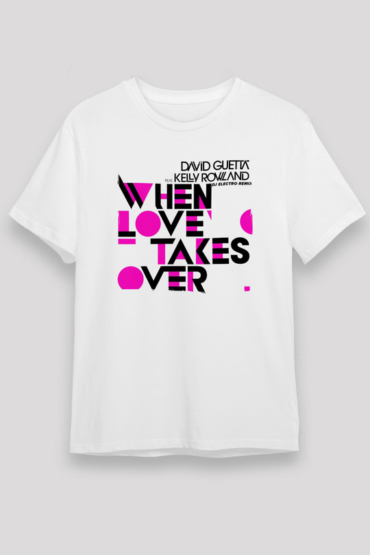 David Guetta Beyaz Unisex Tişört T-Shirt - TişörtFabrikası