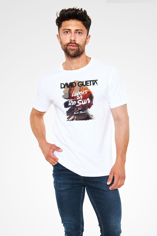 David Guetta Beyaz Unisex Tişört T-Shirt - TişörtFabrikası