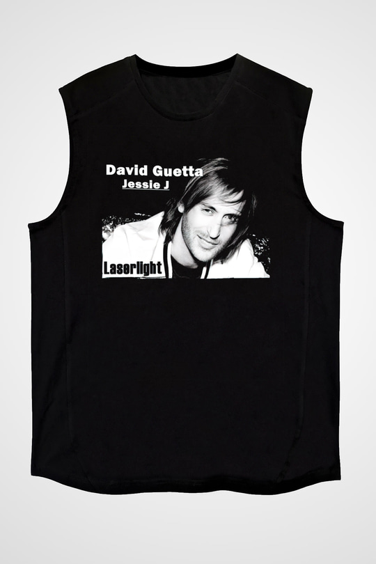 David Guetta Siyah Unisex Kolsuz Tişört