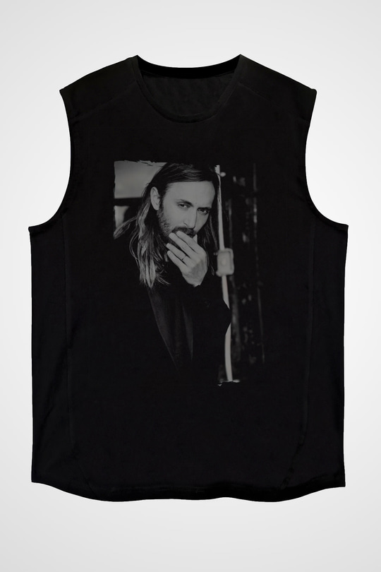 David Guetta Siyah Unisex Kolsuz Tişört