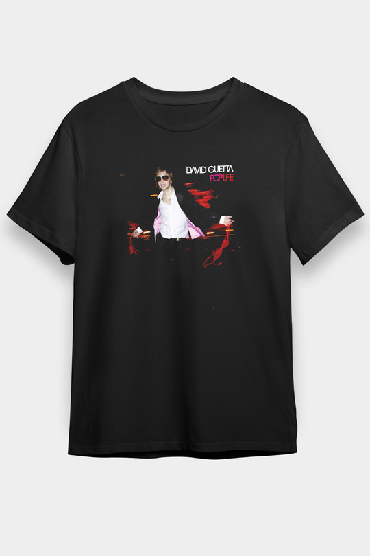 David Guetta Siyah Unisex Tişört T-Shirt - TişörtFabrikası