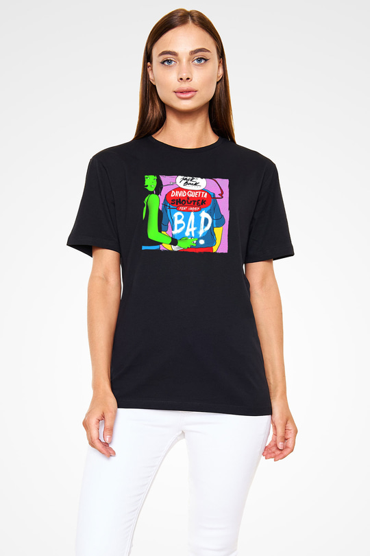 David Guetta Siyah Unisex Tişört T-Shirt - TişörtFabrikası
