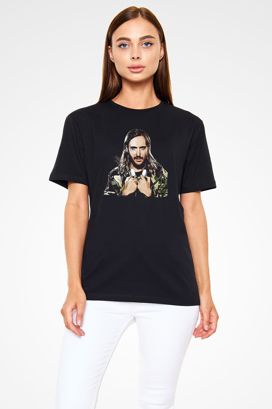 David Guetta Siyah Unisex Tişört T-Shirt - TişörtFabrikası