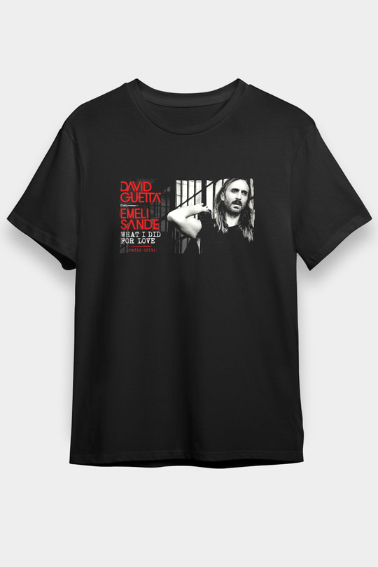 David Guetta Siyah Unisex Tişört T-Shirt - TişörtFabrikası