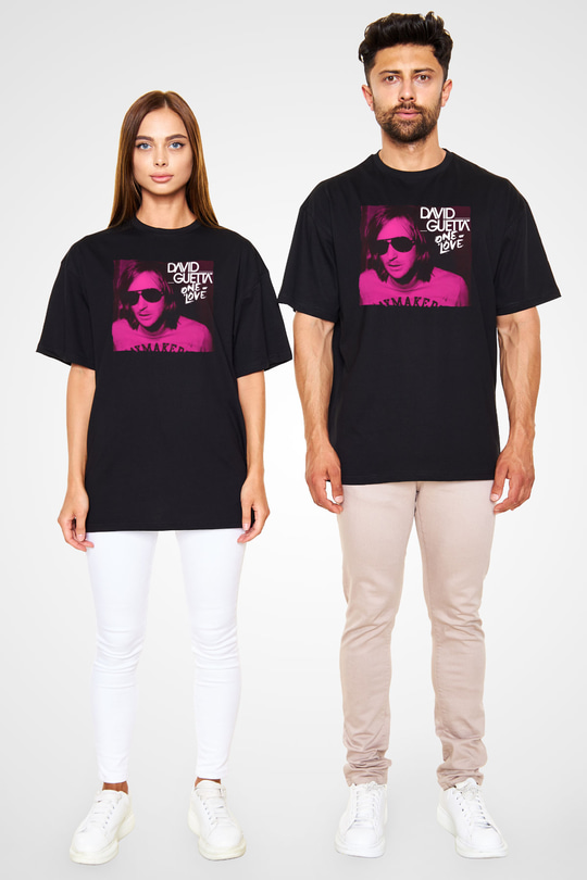 David Guetta Siyah Oversize Tişört Oversize T-shirt - TişörtFabrikası