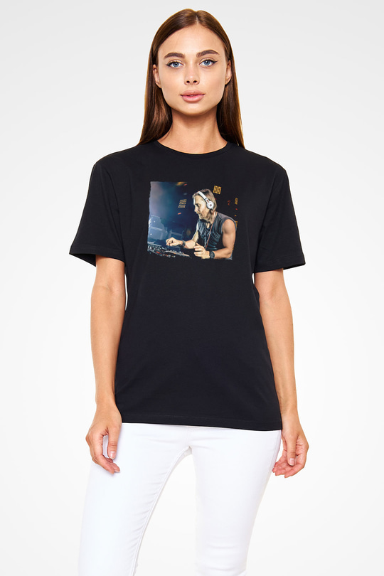 David Guetta Siyah Unisex Tişört T-Shirt - TişörtFabrikası