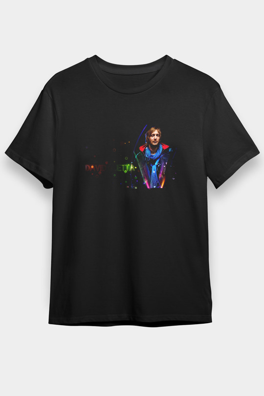 David Guetta Siyah Unisex Tişört T-Shirt - TişörtFabrikası