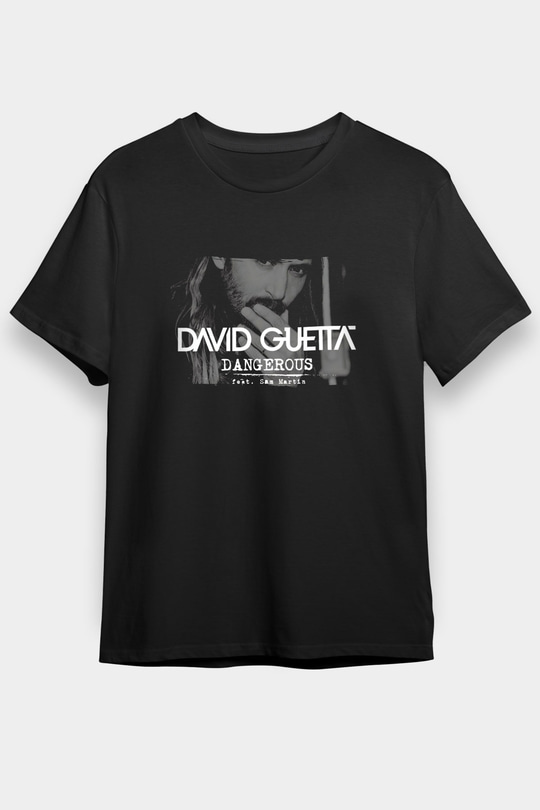 David Guetta Siyah Unisex Tişört T-Shirt - TişörtFabrikası