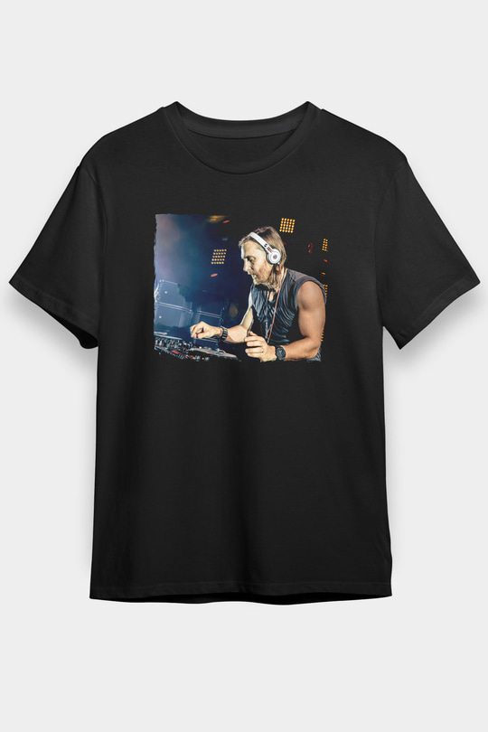 David Guetta Siyah Unisex Tişört T-Shirt - TişörtFabrikası