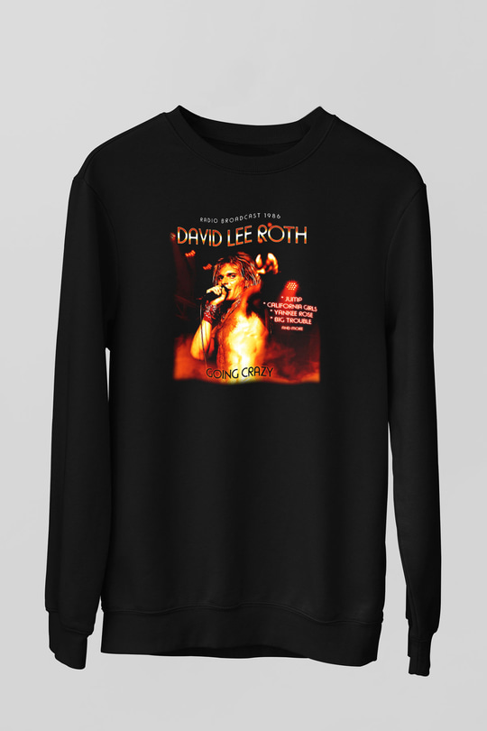 David Lee Roth Band Siyah Unisex Sweatshirt